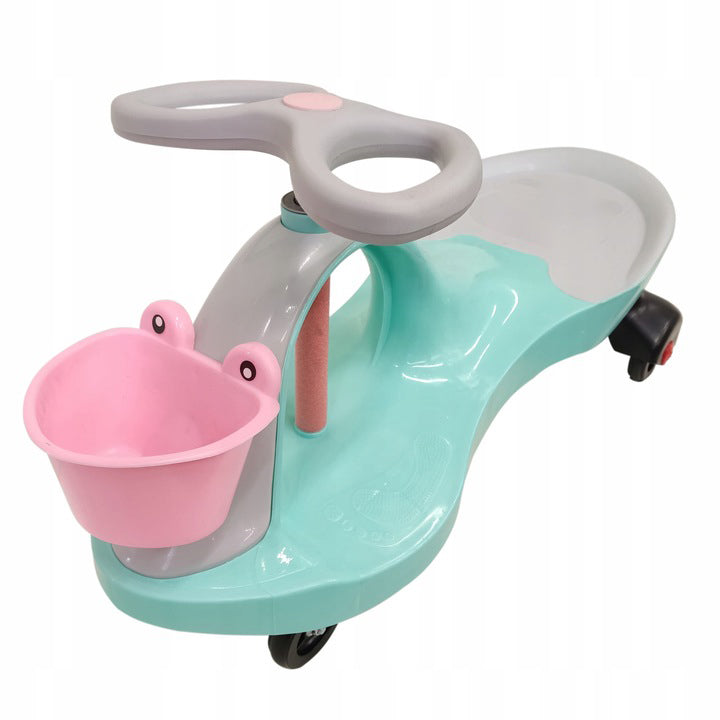 Masinuta pentru copii gravitationala, Zola, Swing car, directie 360°, cosulet, greutate maxima suportata 60 Kg, verde Masinuta pentru copii gravitationala, Zola, Swing car, directie 360°, cosulet, greutate maxima suportata 60 Kg, verde